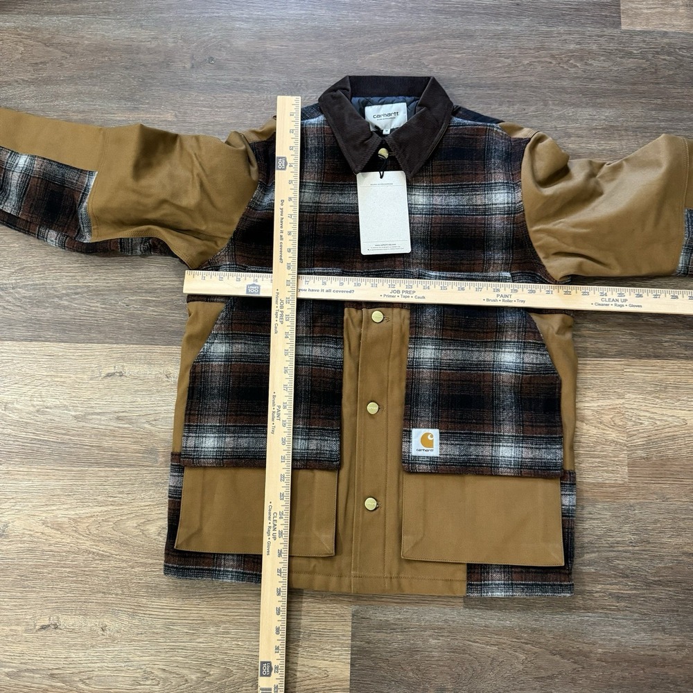 Carhartt‎ WIP Highland Jacket Work In Progress Tan Plaid Men's Sz M NWT - Picture 9 of 10